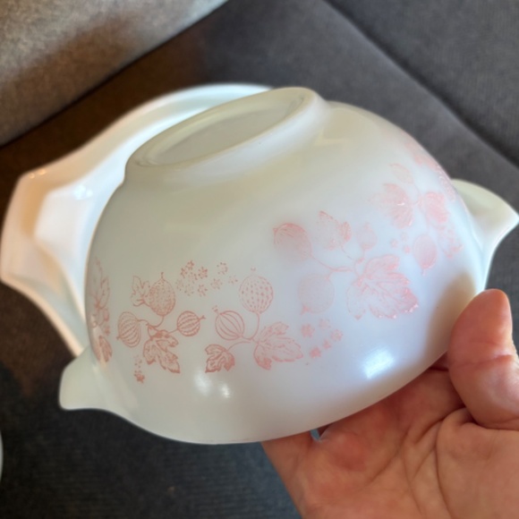 4 vintage Pyrex gooseberry Cinderella bowls 1950s 441 442 443 444  (faded) - Picture 3 of 16